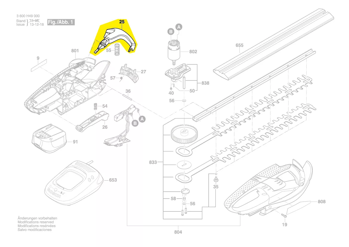 Poignée interrupteur réf. 2 609 002 388